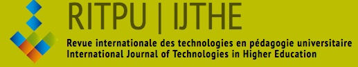 Revue internationale des technologies en pédagogies universitaires (RITPU) 